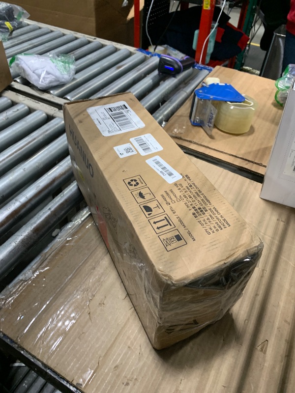 Photo 1 of ***MISSING BASE*** HUANUO Dual Monitor Stand - Full Adjustable Monitor Desk Mount Swivel Vesa Bracket with C Clamp, Grommet Mounting Base for 13 to 32 Inch Computer Screens - Each Arm Holds 4.4 to 19.8lbs