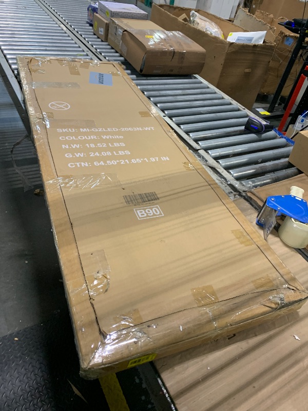 Photo 1 of DUMOS Arched Full Length Mirror with Light - 20"×63" LED Floor Standing Mirror with 3 Color Lights & Wall Mounted for Bedroom, Dressing Room, Living Room, Bathroom