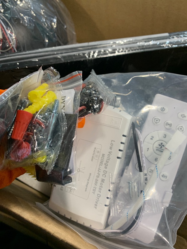 Photo 1 of 2 Pack 48 Inch Low Profile Ceiling Fan no Light, Black Ceiling Fan without lights, 6-Speeds, Quiet Reversible DC Motor, Indoor/Outdoor Ceiling Fans without Lights for Patio, Living Room, Bedroom