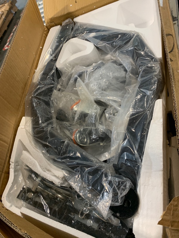 View 3 of ****UNKNOWN IF MISSING PARTS**** Hydraulic Transmission Jack, 1100 Lbs (1/2 Ton) Capacity, Telescopic Lift from 33.8" to 72.8", 360° Swivel Wheels, Foot Pedal, 2-Stage Adjustable for Garage Use
