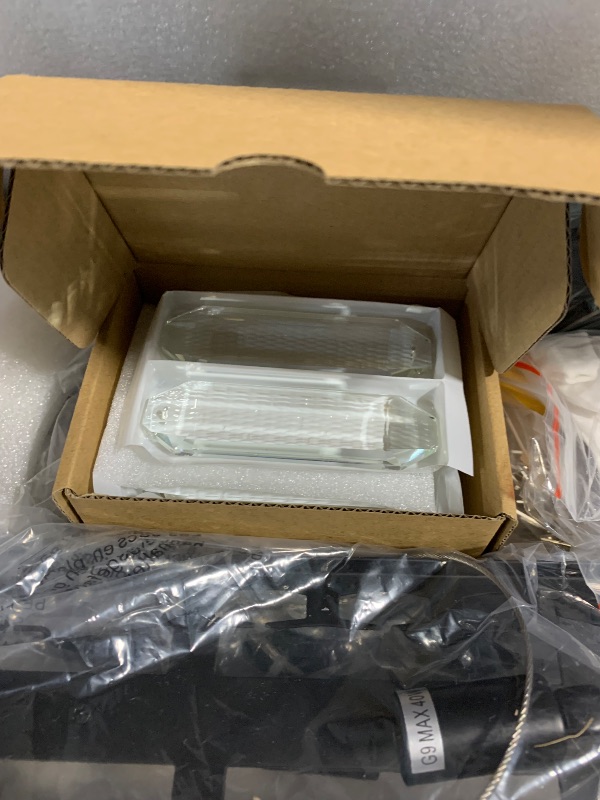 Photo 1 of *****SIMILAR ITEM**** SOME BROKEN PCS**** NEW******* Black Led Modern Crystal Chandelier: 39.3" Rectangle Linear 3 Color Dimmable Chandeliers for Dining Room Over Table - Luxury Rectangular Contemporary Oval Light Fixture for Living Room Bedroom Foyer