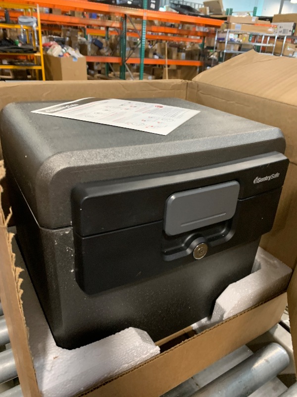 Photo 1 of ****UNKNOWN IF KEY MISSING***** SentrySafe Black Fireproof and Waterproof Safe