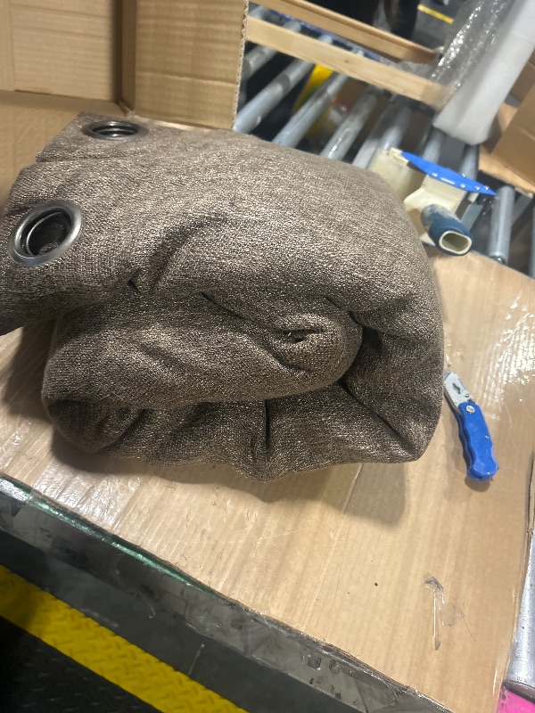 Photo 1 of ****ITEM SIMILAR***
H.VERSAILTEX Linen Blackout Curtain 96 Inches Long for Bedroom/Living Room Thermal Insulated Grommet Linen Curtain Drapes Primitive Textured Burlap Effect Window Drapes 1 Panel - Heather Cocoa Brown