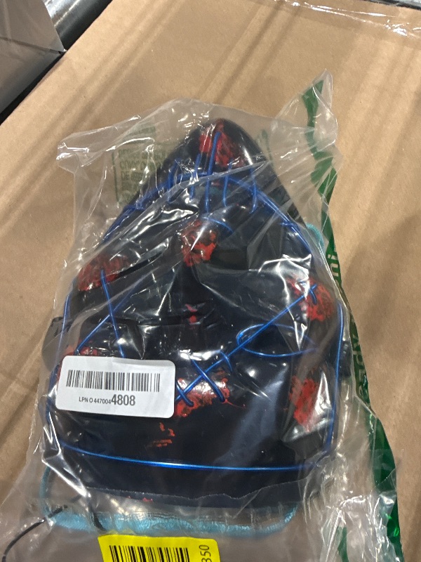 Photo 1 of *** SIMILAR IMAGE ONLY MASK***Camlinbo Halloween LED Mask & Glow Set, Adult Light up Mask Glow Gloves and Shoelaces, Halloween Cosplay Party Costume