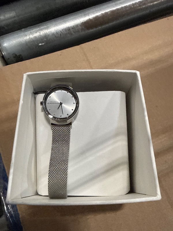 Photo 1 of **CLASP IS BROKEN**
Skagen Women's Freja Lille Two-Hand Silver Stainless Steel Mesh Band Watch (Model: SKW2715)