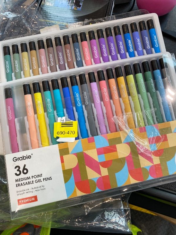 Photo 1 of **MISSING PARTS - MISSING 1 Pc**
Grabie Erasable Gel Pens, 36 Colors Erasable Pens, Make Mistakes Disappear Colored Pens, Assorted Color Inks for Drawing Writing Planner,Gel Pens for Coloring, Set of 36