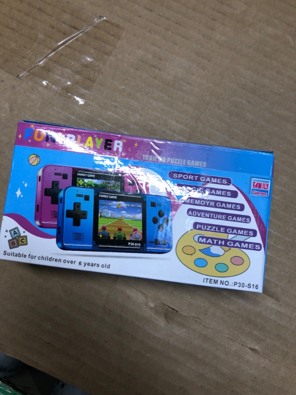 Photo 1 of Handheld Game for Kids -Preloaded 220 Retro Video Games, Portable Gaming Player with Rechargeable Battery 3.0" LCD Screen, Mini Arcade Electronic Toy Gifts for Boys Girls (Blue)
