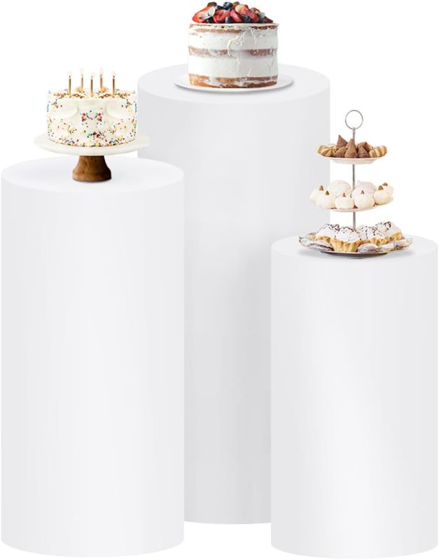 Photo 1 of
1PC Cylinder Pedestal for Party, Large White Cake Stand, Pedestal Display Plinth Pillars for Wedding Ceremony Birthday Party Art Decor-