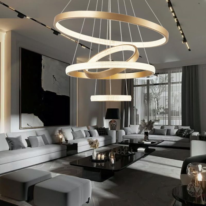 Photo 1 of
Gold Crystal Chandelier 4 Ring Modern Led Crystal Chandelier Light Fixture Ceiling Hanging,Luxury Large 31.5 inch Dimmable Modern Ceiling Light Fixtures Led...