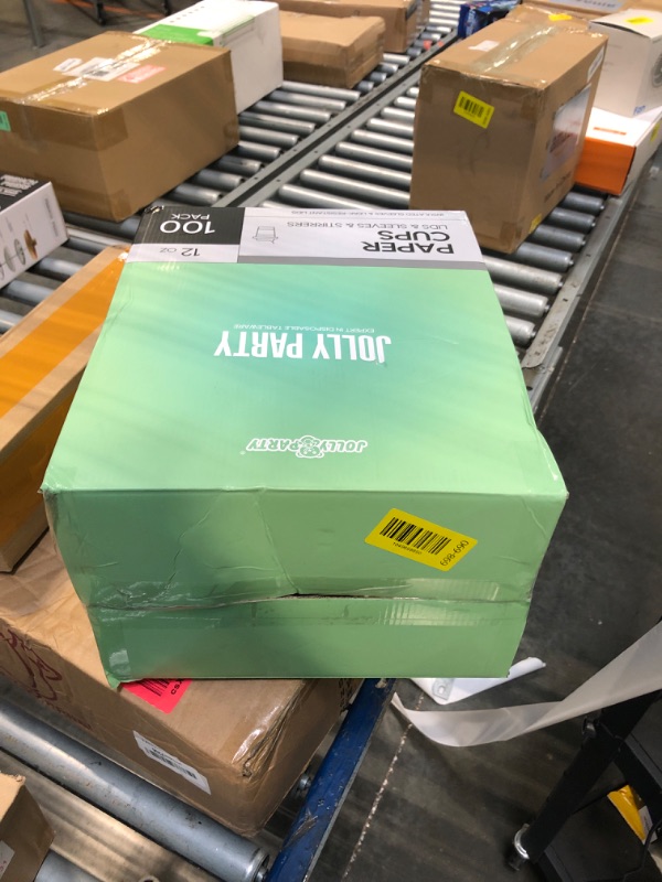 Photo 1 of [100 Pack] 12 oz Paper Coffee Cups, Disposable Paper Coffee Cup with Lids, Sleeves, and Stirrers, Hot/Cold Beverage Drinking Cup for Water, Juice or Tea, Suitable for Home, Shops and Cafes