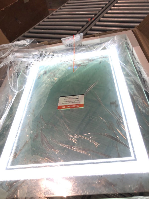 Photo 1 of ** FACTORY SEALED ** SOLD AS IS, NO REFUND/RETURN**
TokeShimi 20x26 Recessed Medicine Cabinet Mirror with Lights Tempered, 3-Color Stepless Dimmable Led Mirrored Medicine Cabinet Defog and Electrical Outlets, Modern Mirror with Storage