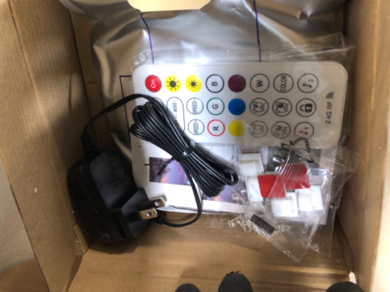 Photo 1 of ** FACTORY SEALED **  SOLD AS IS, NO REFUND/RETURN**
Rolanstar TV Stand with Mount and Power Outlet 51.2", Swivel TV Stand Mount for 32/45/55/60/65/70 inch TVs, Height Adjustable Modern Entertainment Center with Storage & LED Lights, TV Table White