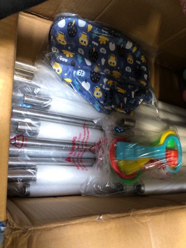 Photo 1 of **MINOR DAMAGE - USED**
LUTIKIANG Extra Large 79" x 71" Baby Playpen with Mat, Baby Gate Play Yard, Portable Toddler Playpen, Large Play Pen for Babies, Mat Included, Play Area for Babies and Toddlers (Black)