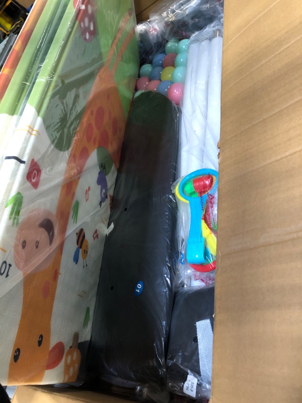 Photo 1 of **MINOR DAMAGE - USED**
LUTIKIANG Extra Large 79" x 71" Baby Playpen with Mat, Baby Gate Play Yard, Portable Toddler Playpen, Large Play Pen for Babies, Mat Included, Play Area for Babies and Toddlers (Black)