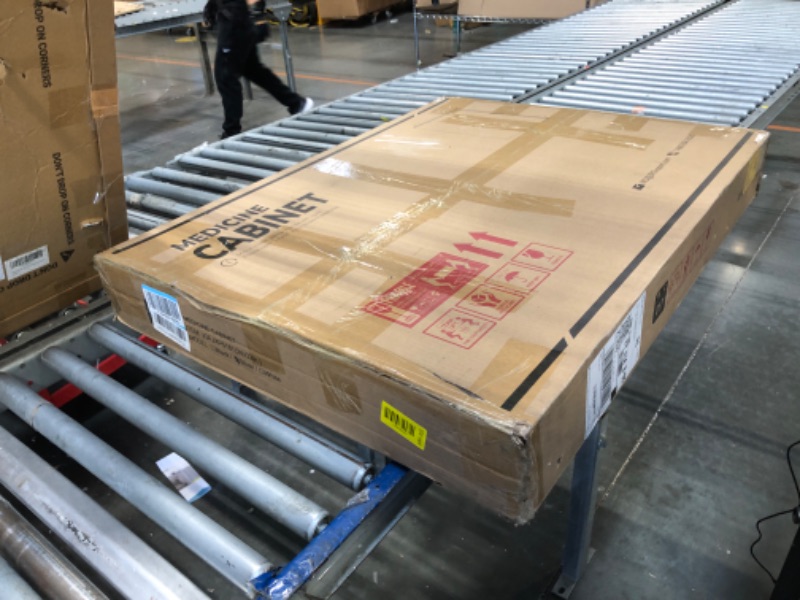 Photo 1 of ** FACTORY SEALED **  SOLD AS IS, NO REFUND/RETURN**
TETOTE 24 x 32 Bathroom Mirror Cabinet with Tempered Beveled Mirror Silver Medicine Cabinet Aluminum Cabinet DTC Hinges, Stepless Adjustable Shelves, Recessed/Surface-Mounted