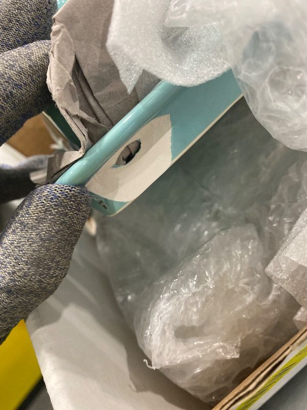 Photo 1 of **MINOR DAMAGE**
City to Cottage Large Butter Dish with Lid for Countertop, Ceramic Butter Keeper, Butter Container with Knob Handle, Butter Holder Tray with Cover, Handcrafted Turquoise Blue Polka Dot Butter Dish