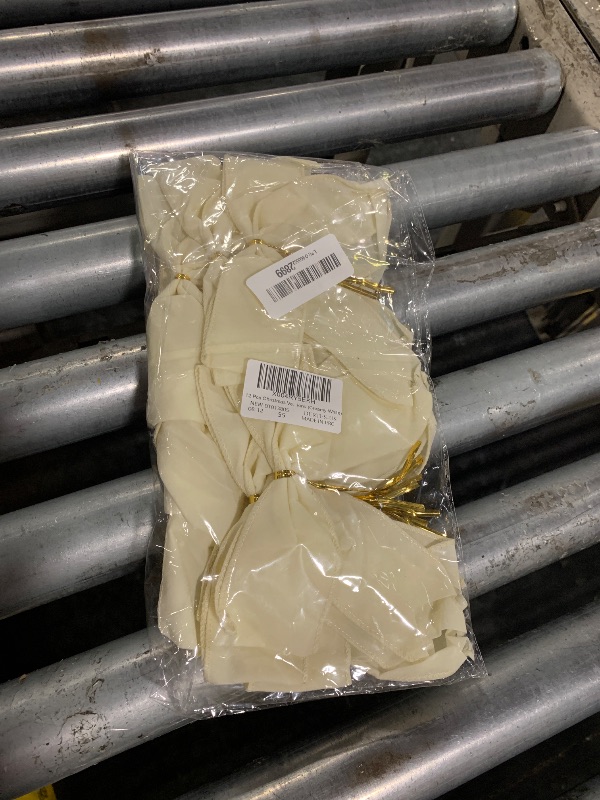 Photo 1 of 12 Pcs Christmas Velvet Bows 6 Inch Rustic Wreath Gift Bows Vintage Xmas Ribbon Bows Holiday Ornaments for Christmas Tree Wreath DIY Xmas Crafts Home Decorations (Creamy White)