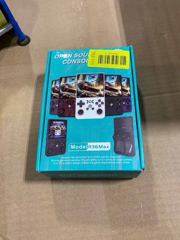 Photo 1 of ?R36MAX 4000mAh Portable Rechargeable Handheld Retro Game Console,Comfort Non-Slip Handheld Standing Retro Game Console with 64G TF Car,4.0-inch Screen,for Office,Black