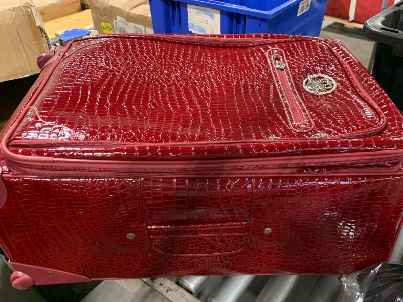 Photo 1 of ****RETAIL PRICE $130.00*****Kathy Van Zeeland Croco PVC Designer Luggage - Lightweight Expandable 28 Inch Suitcase for Women - Large Durable Bag with 4-Rolling Spinner Wheels (Burgendy)
