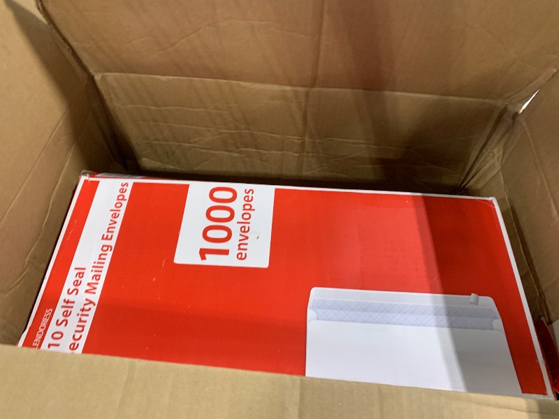 Photo 1 of #10 Envelopes Letter Size Self Seal | 1,000 Business Mailing Security Peel and Sealing Envelope | 100% Tinted | no 10 White Windowless Legal Regular Plain Envelops Pack | 4-1/8 x 9-1/2 Inches | 24 LB