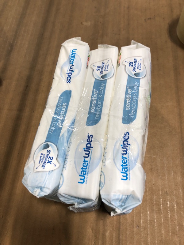 Photo 1 of ***see pic*** WaterWipes Sensitive+ Newborn & Baby Wipes, 3-In-1 Cleans, Cares, Protects, 99.9% Water, Unscented & Hypoallergenic, 3 pack