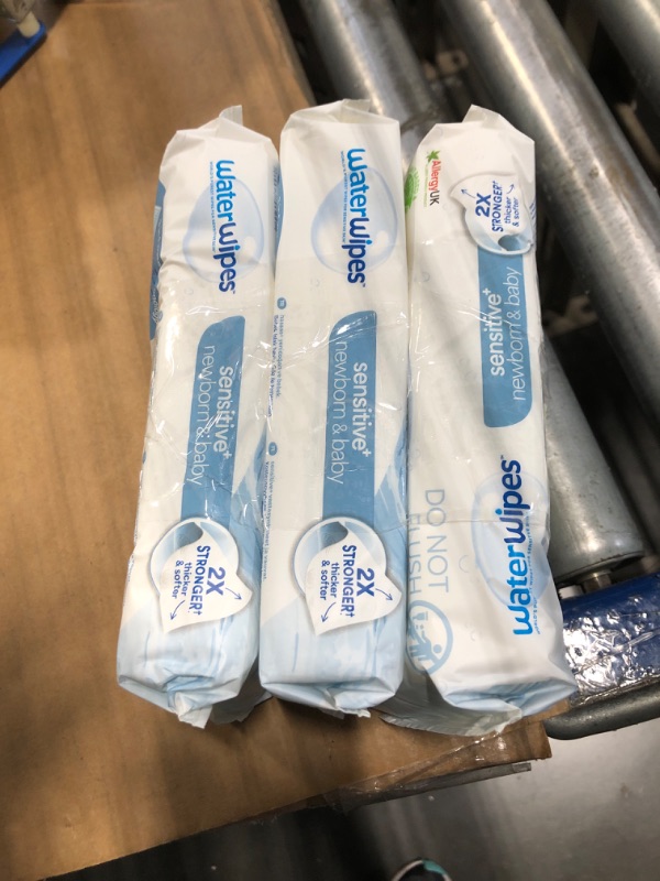 Photo 1 of ***see pic*** WaterWipes Sensitive+ Newborn & Baby Wipes, 3-In-1 Cleans, Cares, Protects, 99.9% Water, Unscented & Hypoallergenic, 3 pack