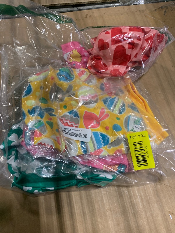 Photo 1 of *** 4 PIECES *** 5 Pieces Holiday Dog Christmas Pajamas Holiday Dog Jumpsuit Puppy Valentine Pajamas Apparel for Small Cat Christmas Valentine Cosplay(L(fit 7.7-9.9lbs),Classic Style)