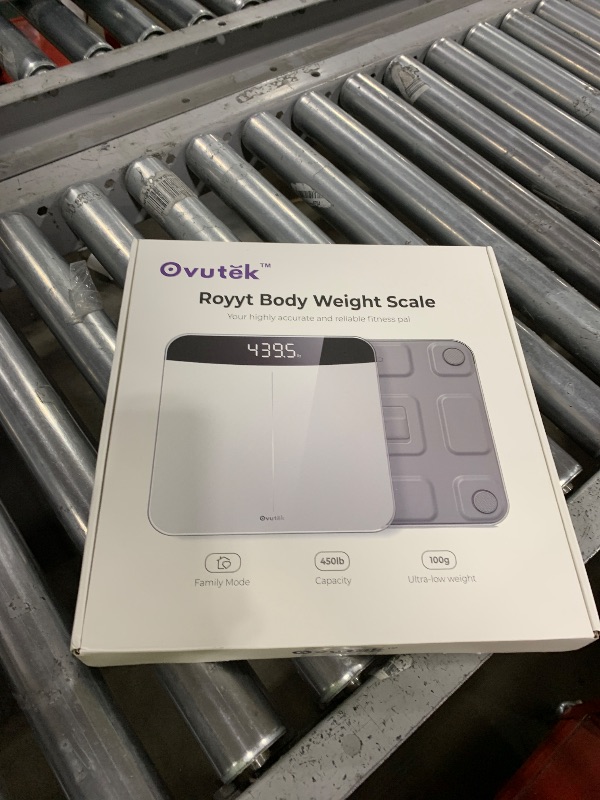 Photo 1 of Ovutek Scale for Body Weight, Highly Accurate 450lb Digital Bathroom Scales for People, Automatic Weighing Machine for Baby, Pet, Light Items, Large LED, Sturdy and Durable Base, White