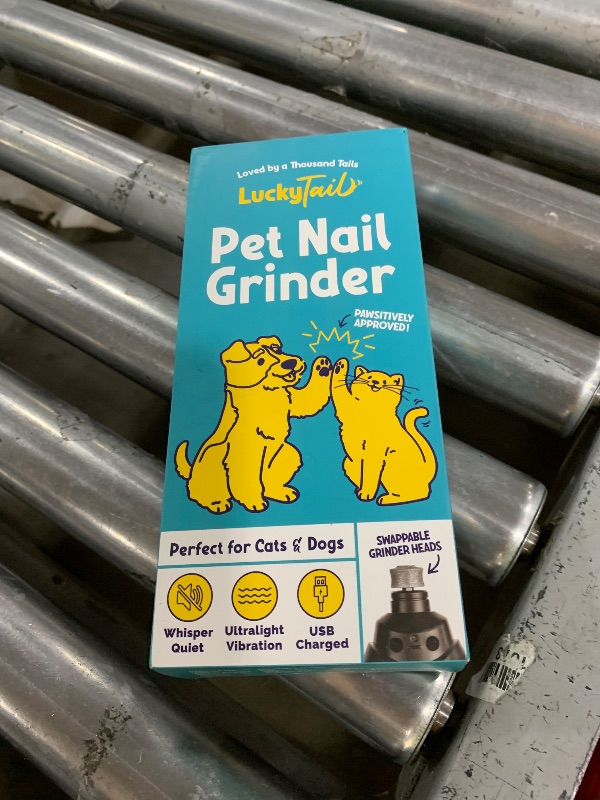 Photo 1 of LuckyTail Pet Nail Grinder for Dogs and Cats - Super Quiet and Low Vibration Electric Dog Nail Grinder with 2 LED Lights - USB Rechargeable and Cordless - 2 Speeds - Small to Large Pets