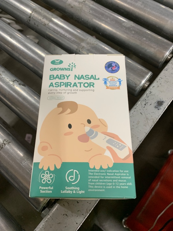 Photo 1 of GROWNSY Nasal Aspirator for Baby, Electric Baby Nose Sucker with Larger Suction Chamber and More Powerful Suction, Automatic Nose Cleaner with Music and Light Soothing Function