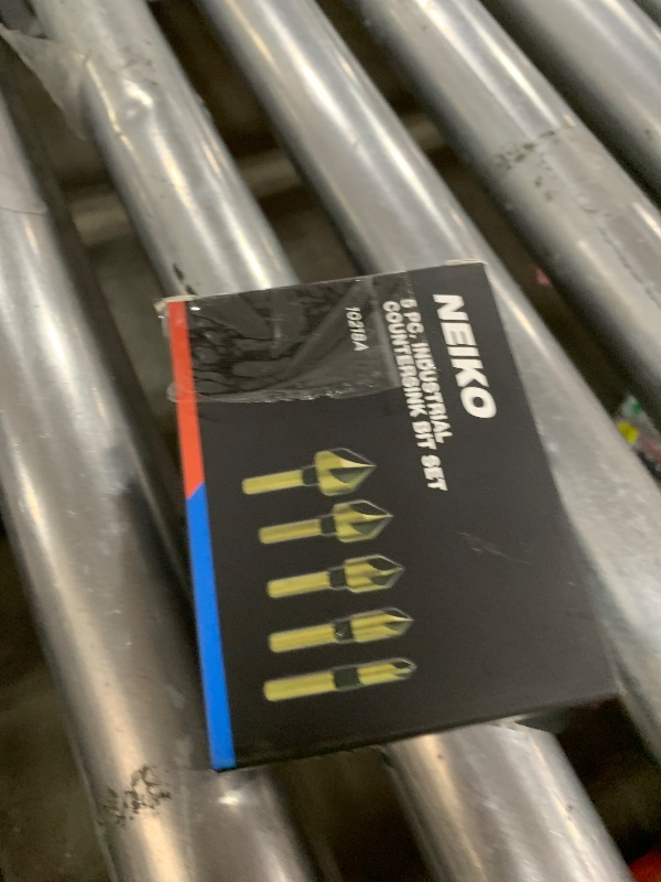 Photo 1 of NEIKO 10218A Countersink Drill Bit Set for Wood and Metal, 1/4” Tri-Flat Shank, 5 Piece Countersink Bits, M2 High Speed Steel