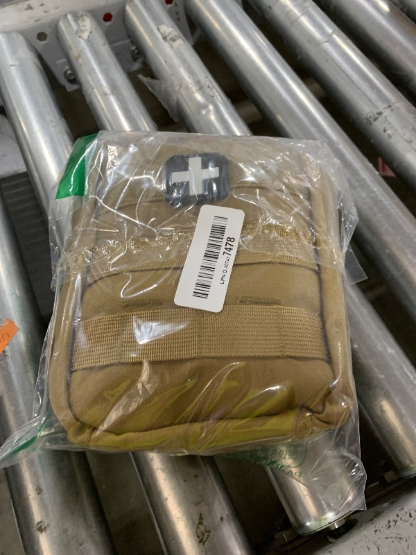 Photo 1 of Carlebben EMT Pouch MOLLE Ifak Pouch Tactical MOLLE Medical First Aid Kit Utility Pouch (With Medical Supplies Tan)