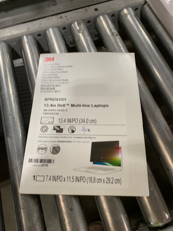 Photo 1 of 3M Bright Screen Privacy Filter for Dell Multi-line Laptops 13.4in, 16:10, BPNDE001