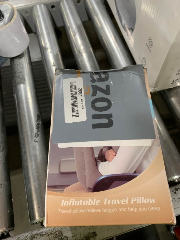 Photo 1 of Sunany Travel Pillow, Inflatable Neck Pillow Used for Airplanes/Cars/Buses/Trains/Office Napping with Eye Mask/Earplugs (Gray)
