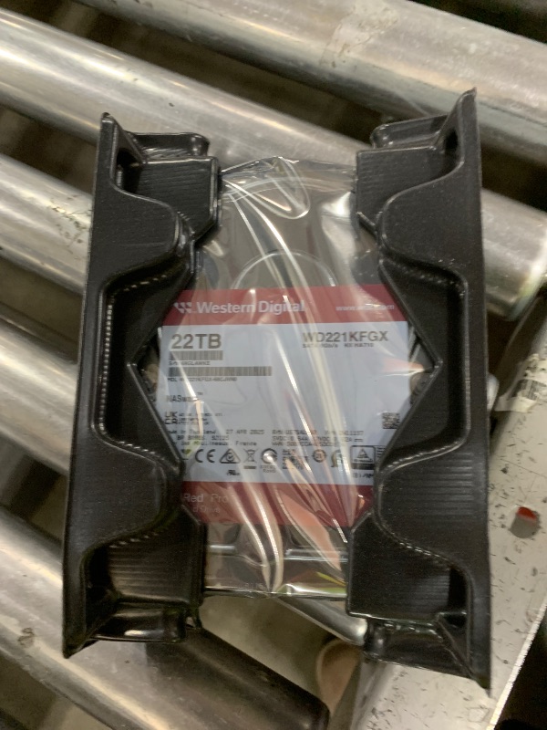 Photo 1 of Western Digital 22TB WD Red Pro NAS Internal Hard Drive HDD - 7200 RPM, SATA 6 Gb/s, CMR, 512 MB Cache, 3.5" - WD221KFGX