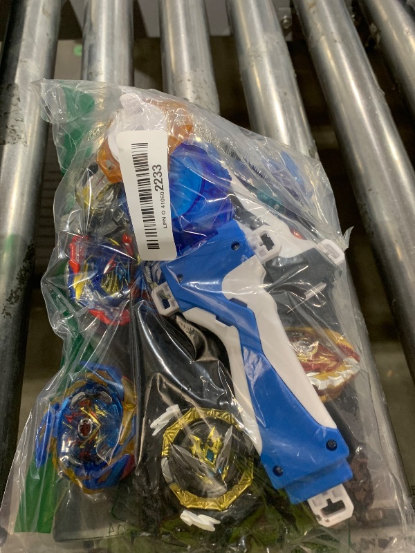 Photo 1 of Bey Battling Burst Gyro Bay Blade Toy Set Portable Box Metal Fusion Attack Top Battle Game 10 Spinning Tops 2 Two-Way Launchers 2 Grips Gyro Toys Set Gifts for 8-12 Kids Children Boys Ages 6+