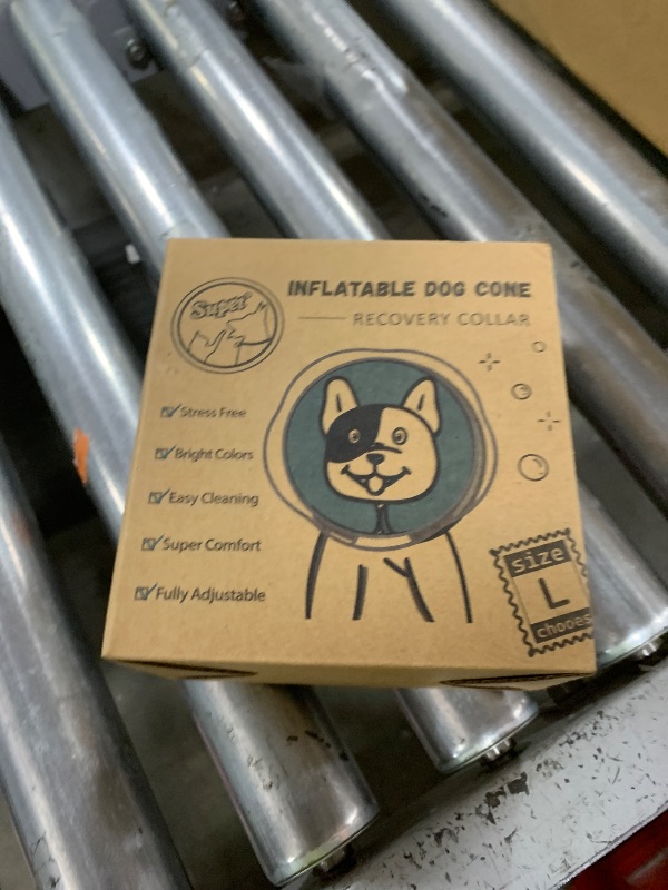 Photo 1 of Supet Raised Inflatable Cone Collar to Stop Licking, Soft Dog Cone Alternative After Surgery, Neck Donut Collar for Small to Large Dogs