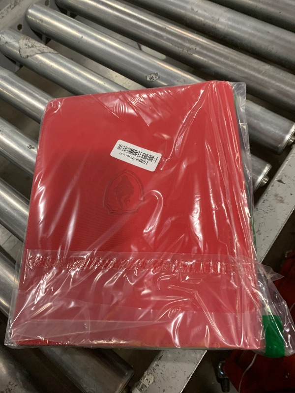 Photo 1 of Trading Card Binder 9 Pocket, Fabmaker PU Cover Card Collection Binder for 360 Cards, Premium Card Book, Sturdy Card Holder Folders, Card Album for YuGiOh, MTG, TCG, Game Cards & Sports Cards, Red