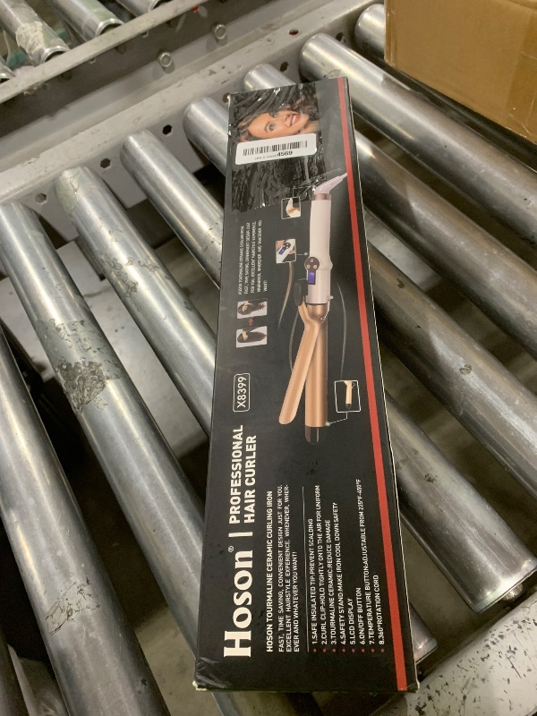 Photo 1 of Hoson 1 Inch Curling Iron Professional Ceramic Tourmaline Coating Barrel Hair Curler, LCD Dispaly with 9 Heat Setting(225°F to 450°F for All Hair Types, Glove Include)