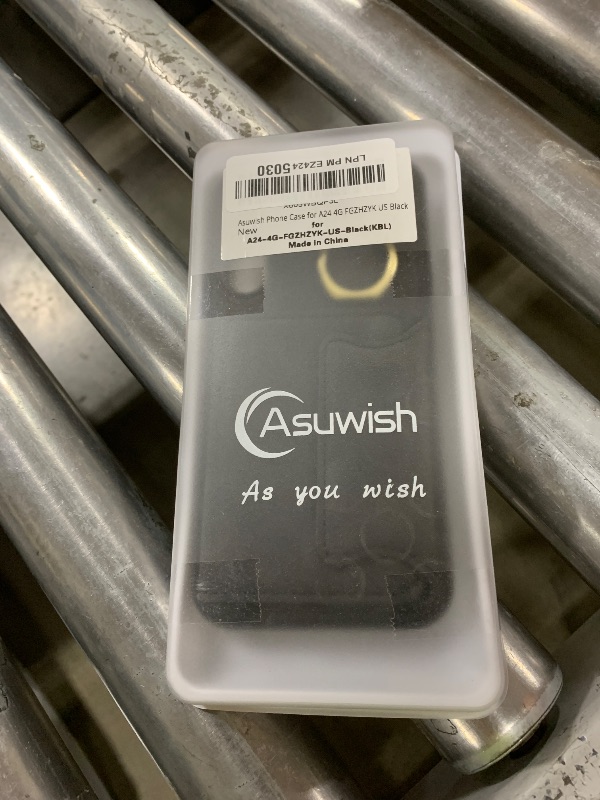 Photo 1 of Asuwish Phone Case for Samsung Galaxy A24 4G/5G Wallet Cover with Tempered Glass Screen Protector and Ring Stand Credit Card Holder Slot Leather Cell A 24 24A LTE Women Girls Black
