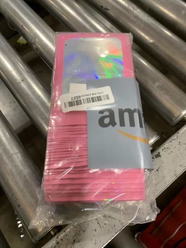 Photo 1 of JETMORE 100 PCS Mylar Bags, Pink Holographic Bags, Resealable Bag for Small Business, Packaging, Foil Pouch Bag for Food Storage, Bracelets, Jewelry?4x6in?