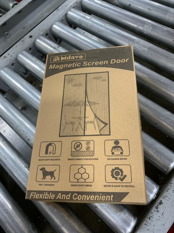 Photo 1 of Magnetic Screen Door,Screen Door Mesh,Keep Bugs Out, Easy Install Works with Front Doors, Sliding Doors,Fit Door Size 72 x 80 Inches Black