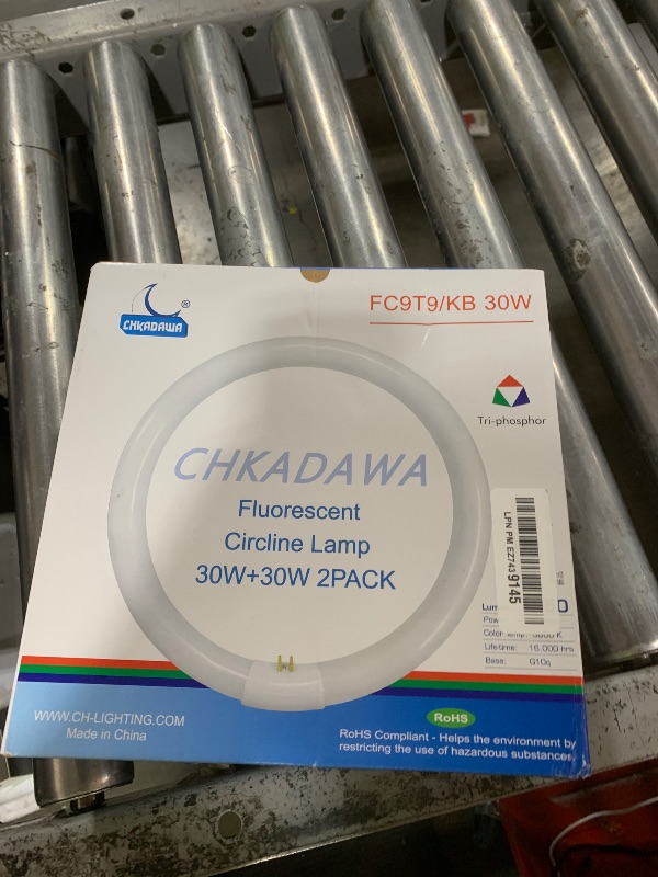 Photo 1 of CHKADAWA FCL30/30K Circular Fluorescent Light Bulbs T9 9 inch 30 Watts, Round FCL30EX-L 27K Circline Light Bulb FC9T9/KB 30W 830 3000K, 32030 WW Warm White, G10q 4 Pin Base, 2 Pack
