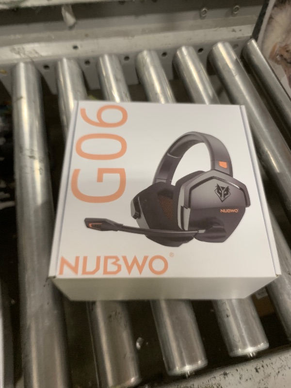 Photo 1 of NUBWO Wireless Gaming Headset with Mic for Ps5 Ps4 PC, Zero Interference, 100-Hour Battery All-Day Play, 23ms Sync? for Fortnite & Call of Duty/FPS Gamers, Triple Mode All Devices Compatible - Orange