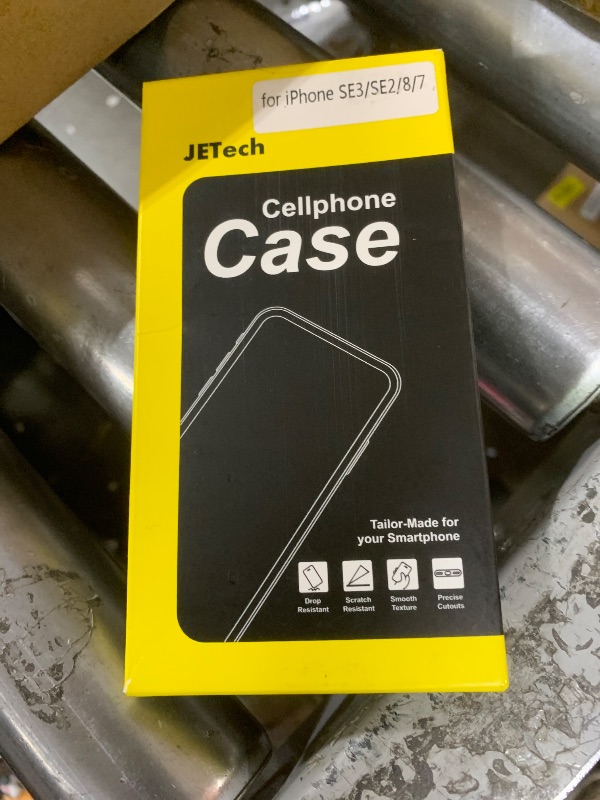 Photo 1 of JETech Case for iPhone SE 3/2 (2022/2020 Edition), iPhone 8 and iPhone 7, 4.7-Inch, Non-Yellowing Shockproof Phone Bumper Cover, Anti-Scratch Clear Back (Black)