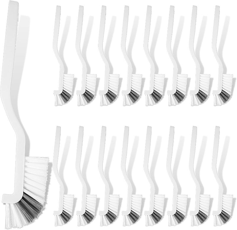 Photo 1 of Yinkin 24 Pcs Kitchen Scrub Brush Bulk Sink Bathroom Edge Corner Cleaning Brush Right Angle Mini for Grout Household Dishwasher Tile Lines Window Track Deep Cleaning with Stiff Bristles
