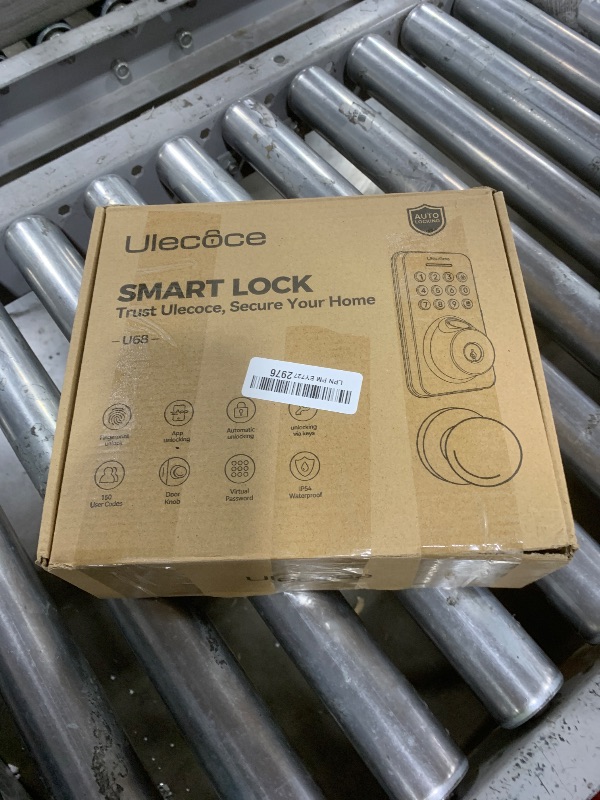 Photo 1 of Ulecoce Keyless Entry Door Lock Built-in WiFi with Handle Set, Smart Lock with App Control, Electronic Keypad Deadbolt with Doorbell, One-time Code, Auto-Locking, Easy to Install