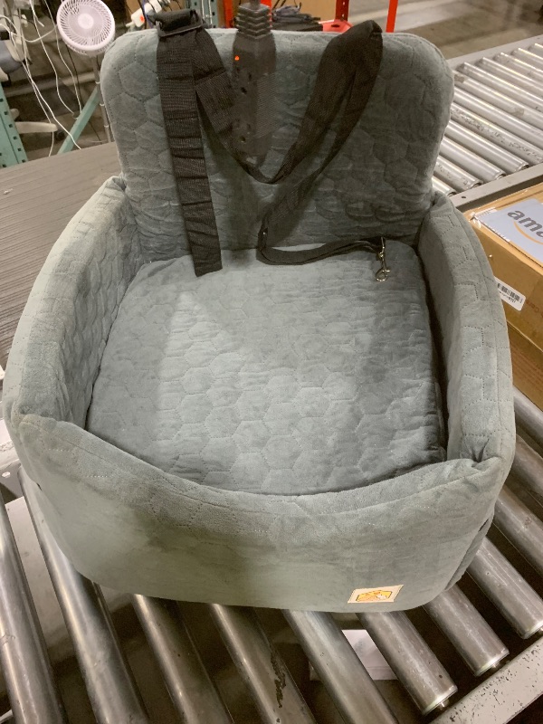 Photo 1 of Dog Car Seat for Small/Medium Dogs, Memory Foam Dog Booster Seat, Travel Safety Per Car Seat with Washable Removable Cover, Storage Pockets for Dogs up to 35 lbs(Gray)