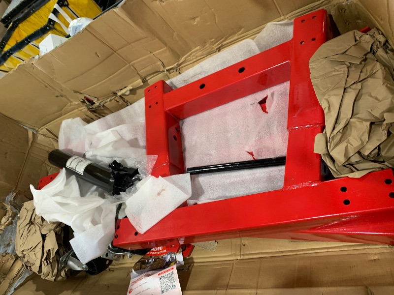 Photo 1 of Garvee Engine Hoist 2 Ton Folding Cherry Picker Shop Crane Hoist Lift, 4400 LBS Heavy Duty Hydraulic Engine Crane with Telescopic Boom & 6 Casters, Engine Hoist Lever for Engine Lifting Loading
