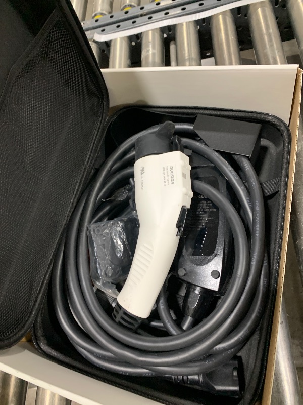 Photo 1 of Duosida EV Charger – Level 1 & 2 Compatible | 16A, 120-240V | J1772 (NEMA 6-20 with Adapter for NEMA5-15) | 25FT Rugged Cable | Up to 3X Faster Charging | Portable Home EV Charging